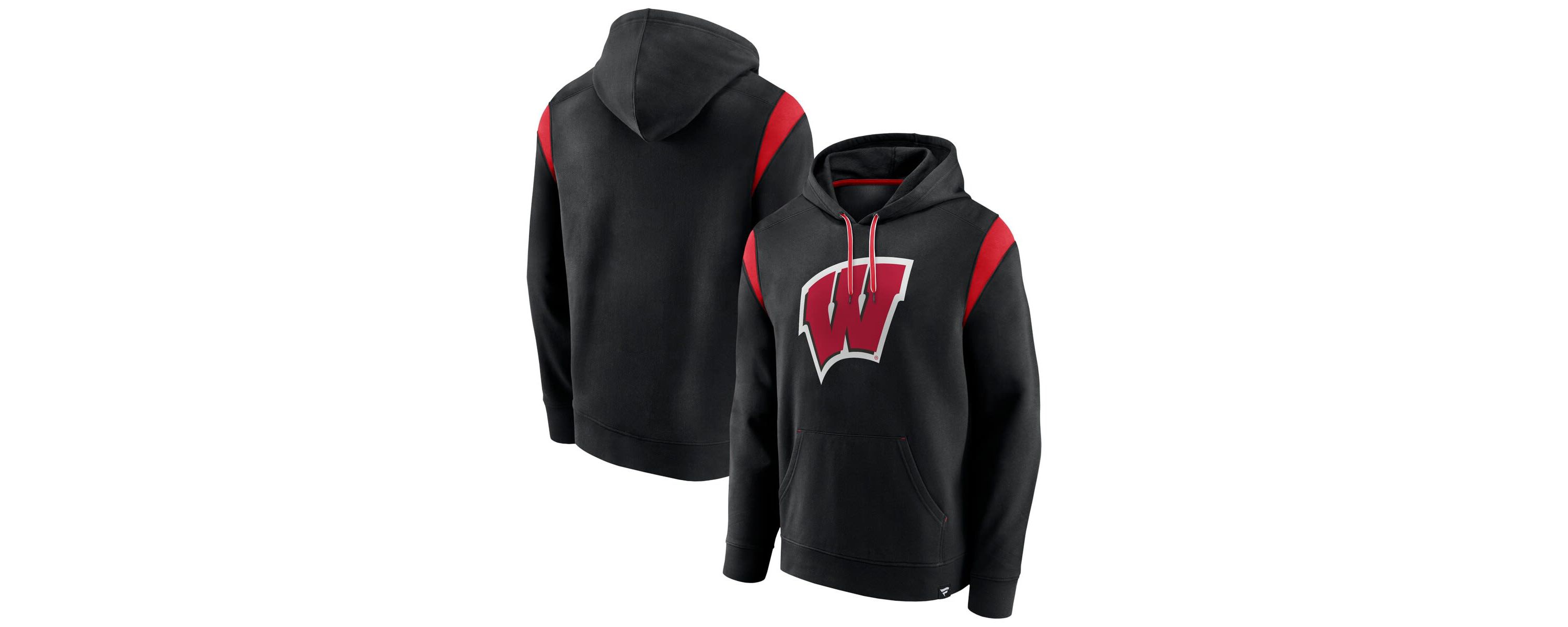 NCAA Fanatics Wisconsin Badgers Gym Rat Pullover Hoodie