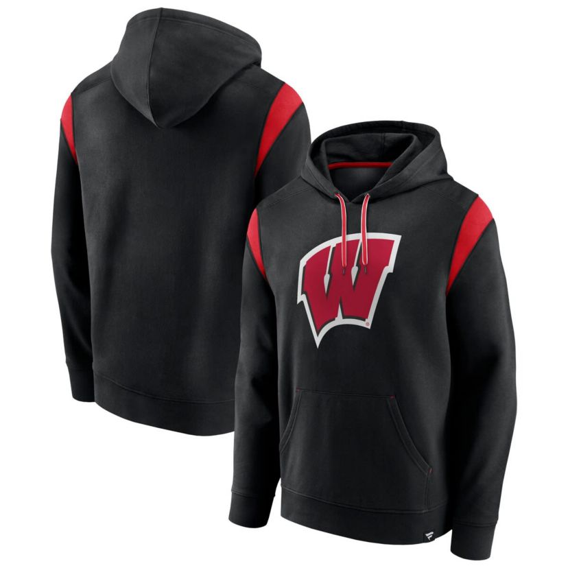 NCAA Fanatics Wisconsin Badgers Gym Rat Pullover Hoodie