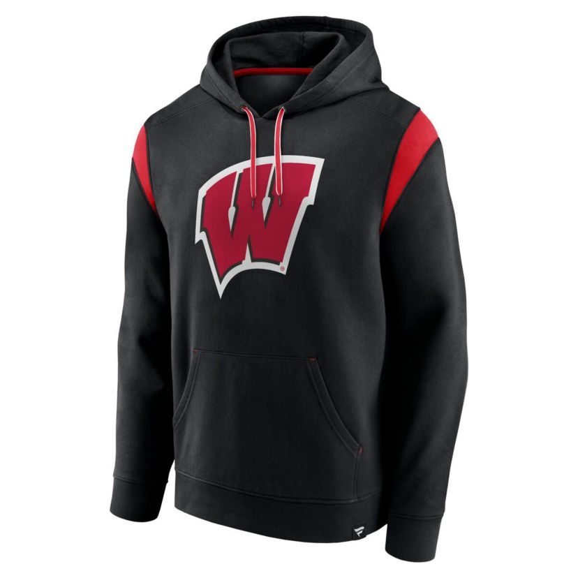 NCAA Fanatics Wisconsin Badgers Gym Rat Pullover Hoodie