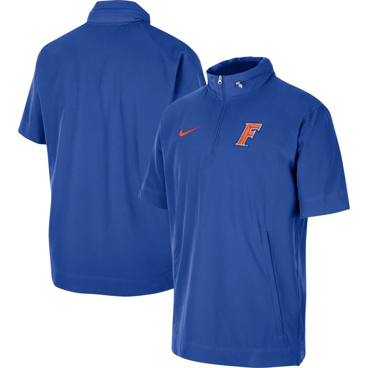 NCAA Nike Florida Gators Coaches Half-Zip Short Sleeve Jacket