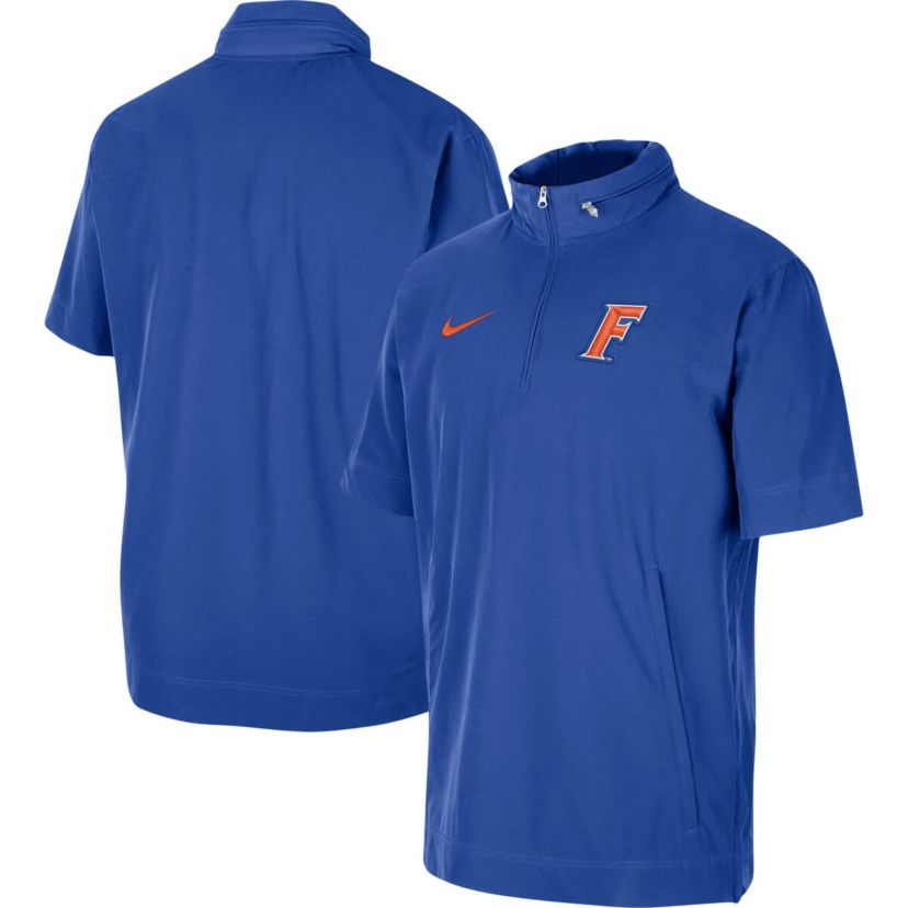 NCAA Nike Florida Gators Coaches Half-Zip Short Sleeve Jacket
