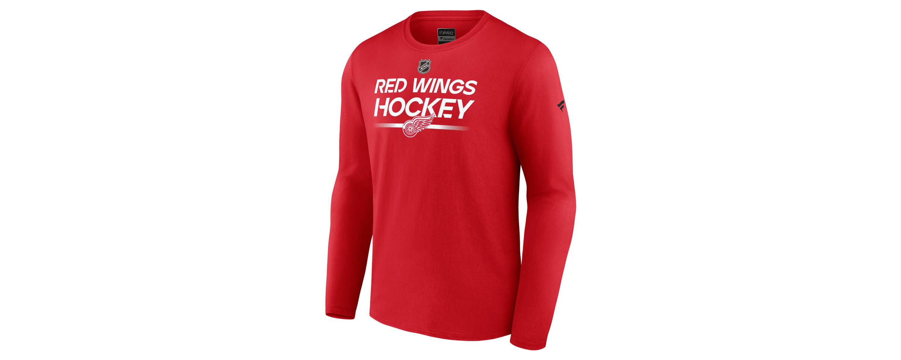NHL Fanatics Detroit Wings Authentic Pro Primary Long Sleeve T-Shirt