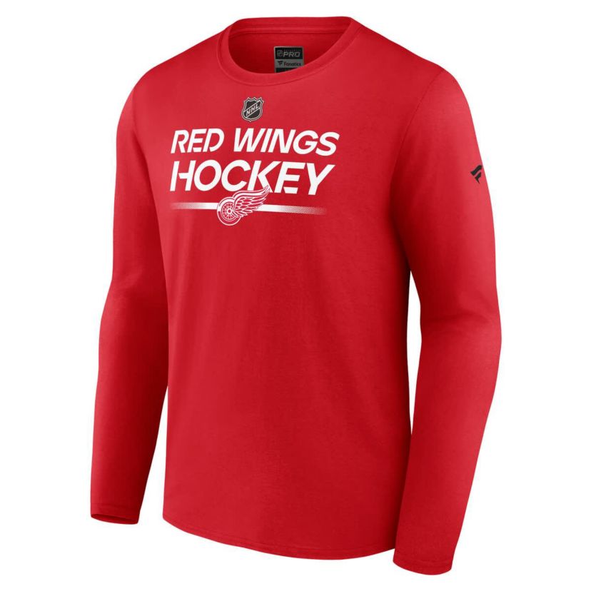 NHL Fanatics Detroit Wings Authentic Pro Primary Long Sleeve T-Shirt