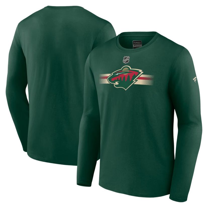 NHL Fanatics Minnesota Wild Authentic Pro Secondary Long Sleeve T-Shirt