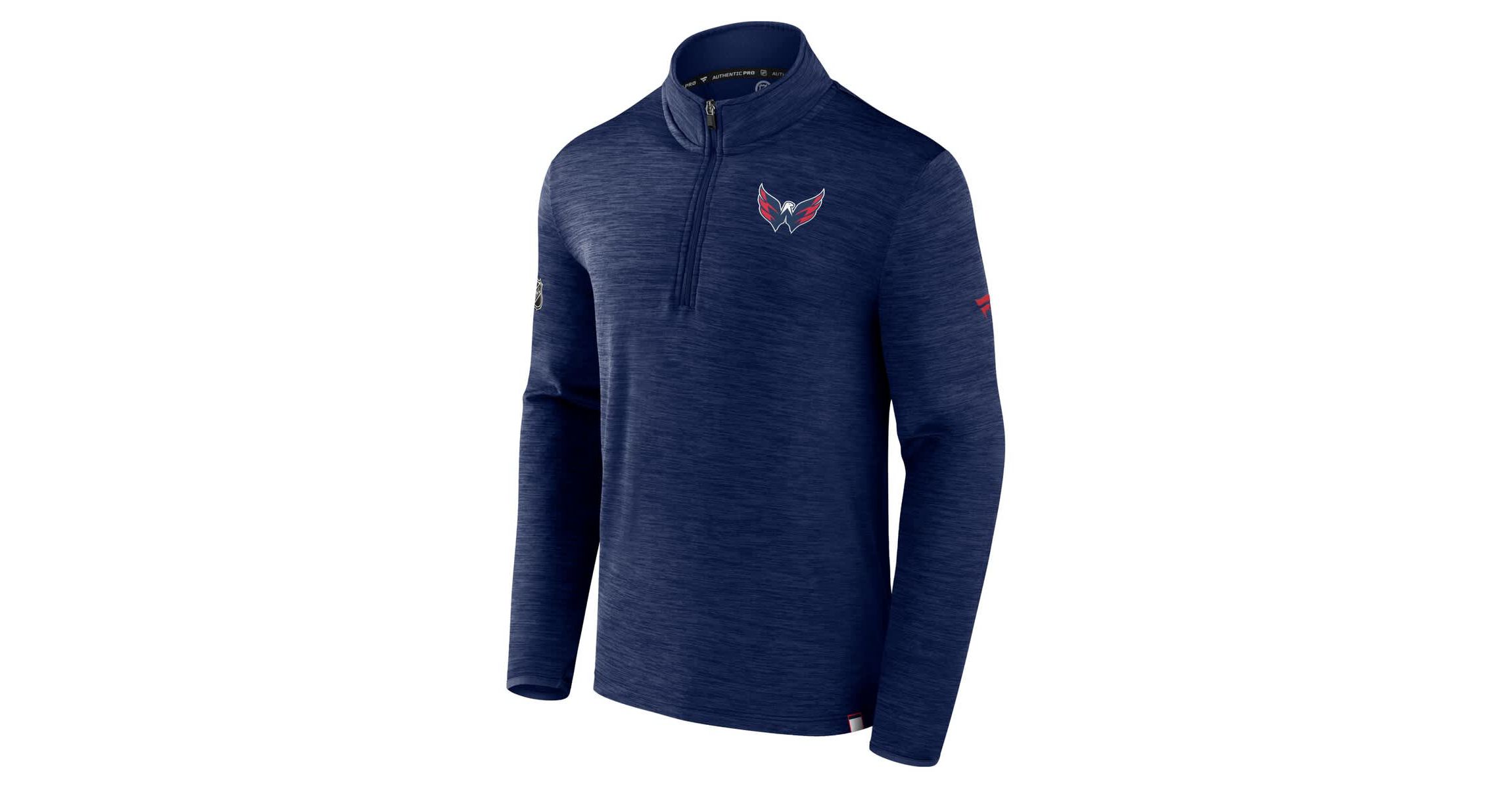 NHL Fanatics Washington Capitals Authentic Pro Quarter-Zip Pullover Top