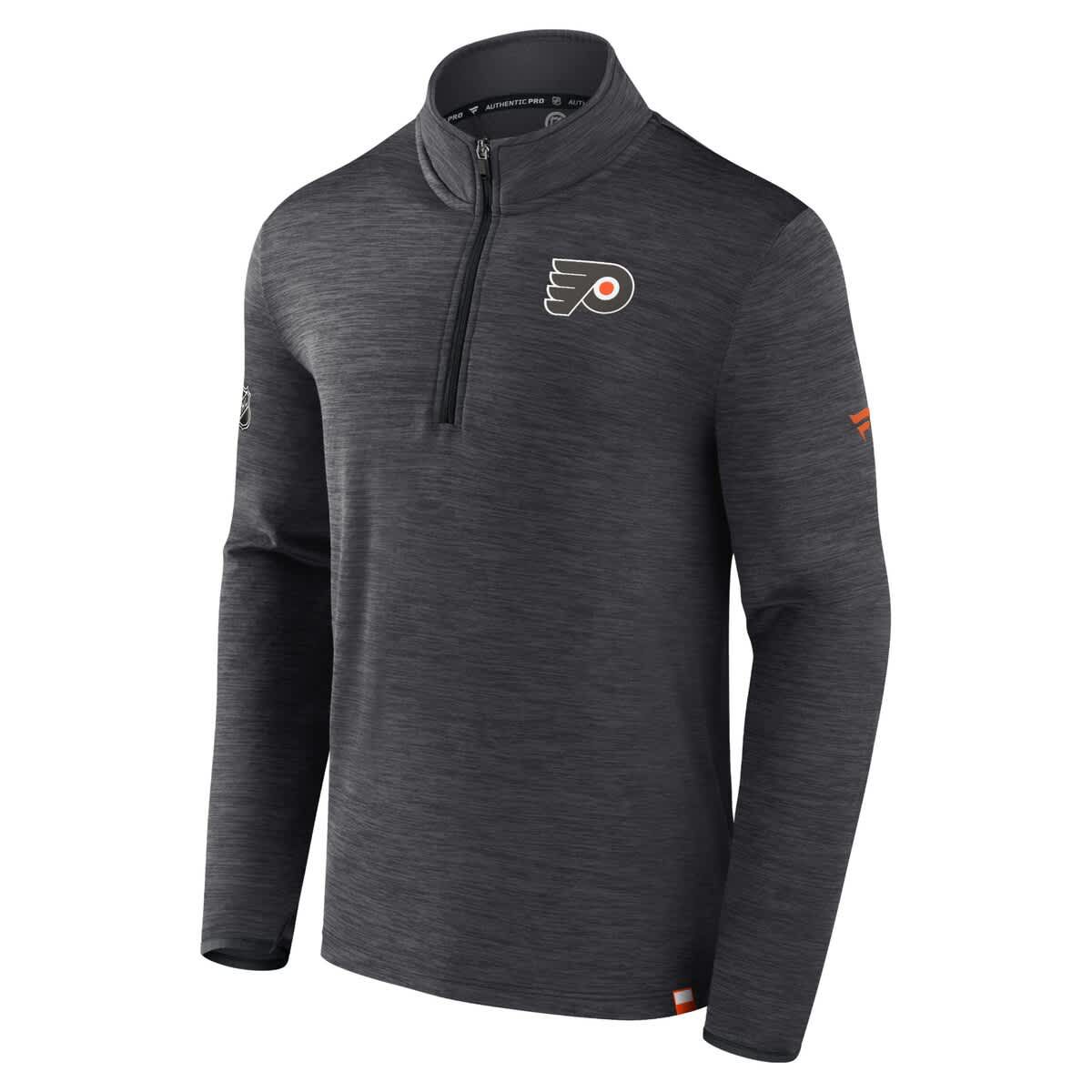NHL Fanatics Philadelphia Flyers Authentic Pro Quarter-Zip Pullover Top
