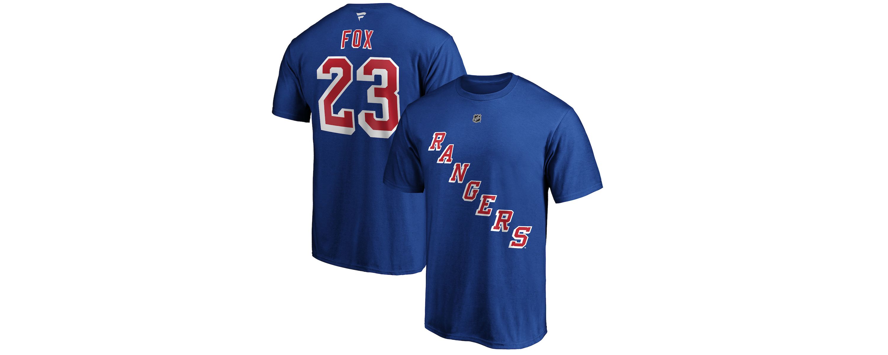 NHL Adam Fox New York Rangers Authentic Stack Name & Number T-Shirt