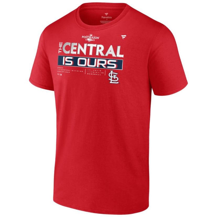 MLB Fanatics St. Louis Cardinals 2022 NL Central Division s Big & Tall T-Shirt