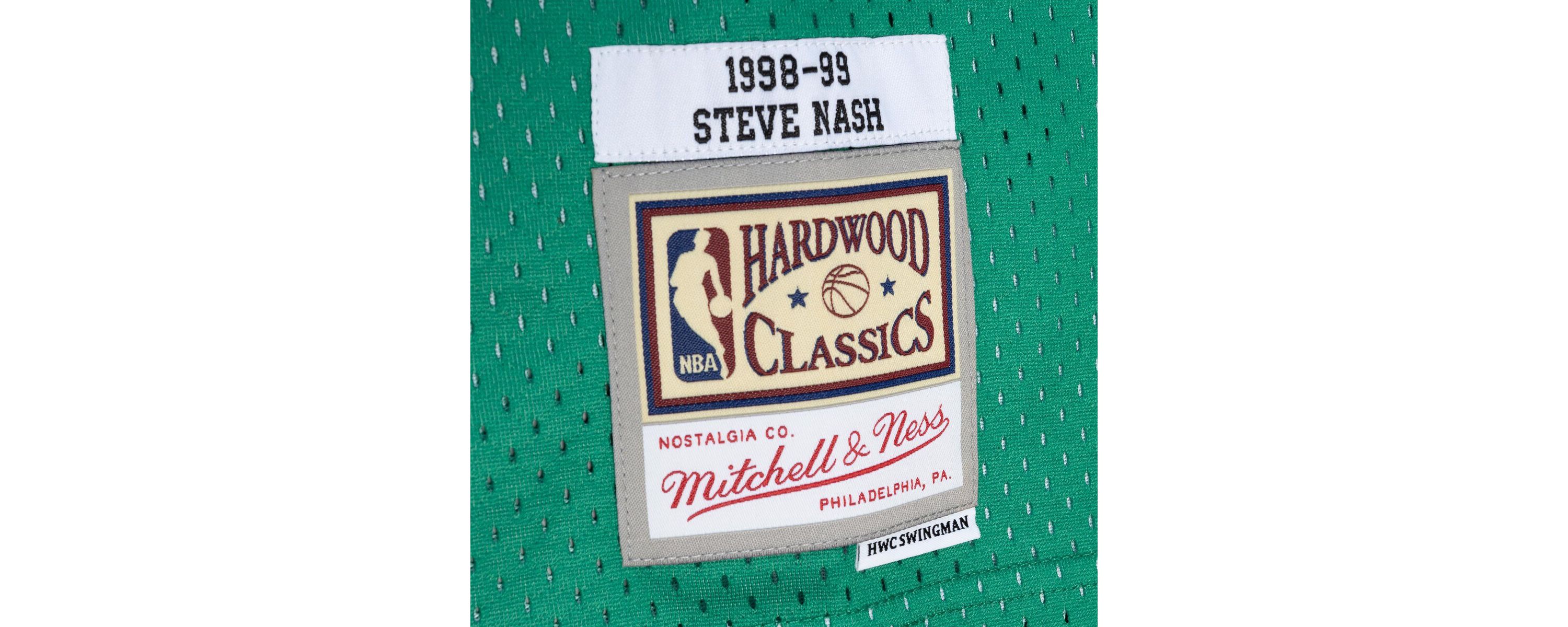 NBA Steve Nash Blue/Green Dallas Mavericks Hardwood Classics 1998/99 Split Swingman Jersey