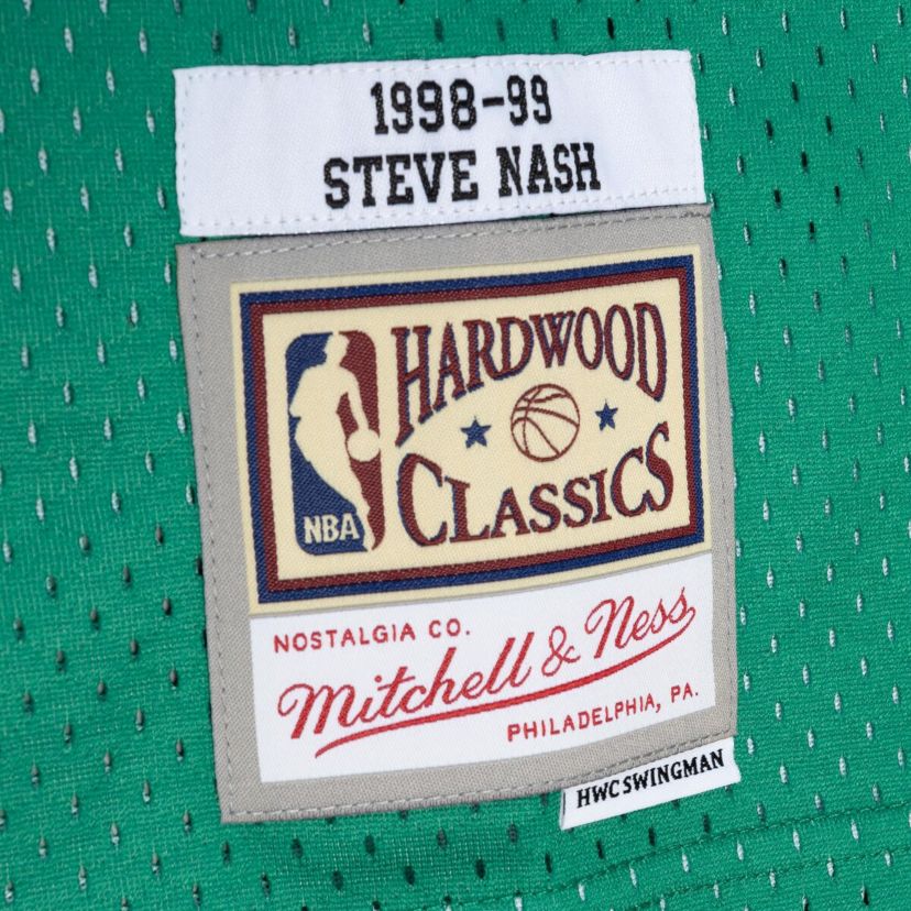 NBA Steve Nash Blue/Green Dallas Mavericks Hardwood Classics 1998/99 Split Swingman Jersey