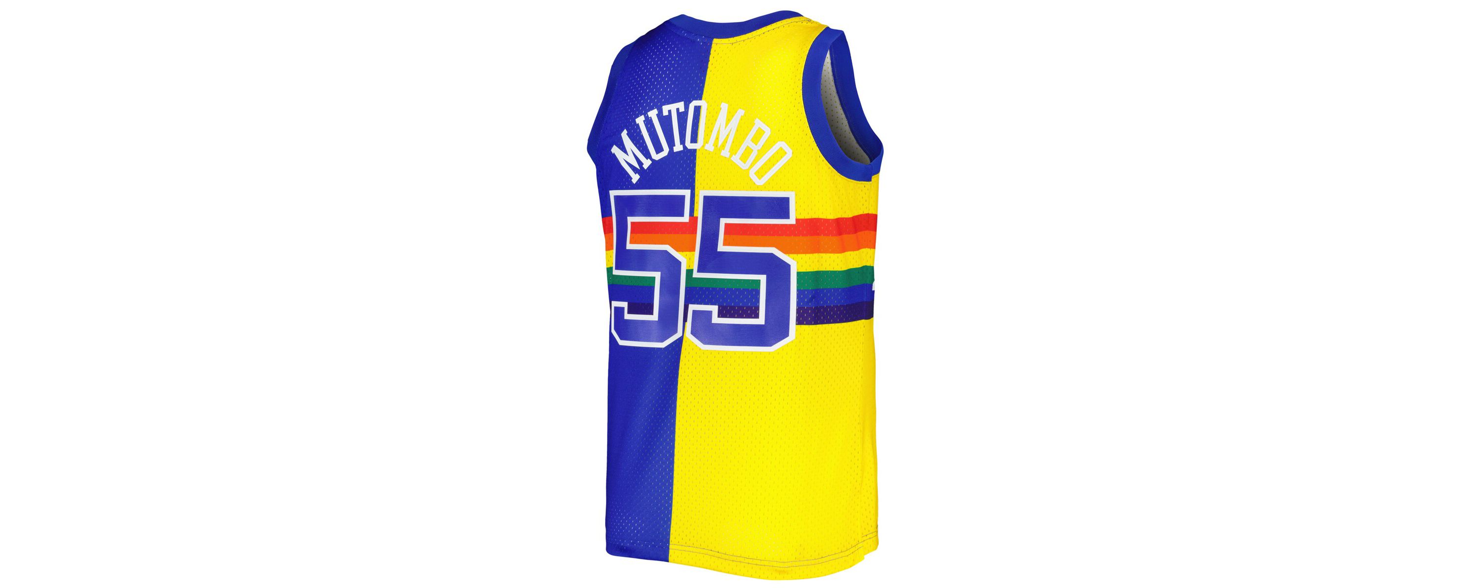 NBA Dikembe Mutombo Denver Nuggets Hardwood Classics 1991/92 Split Swingman Jersey