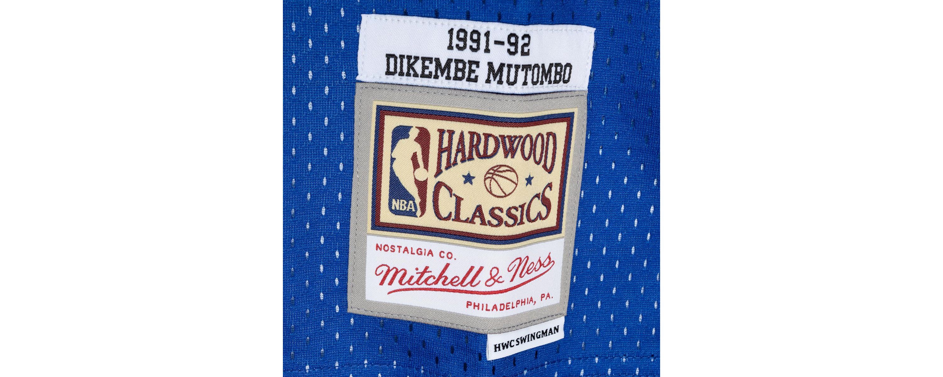 NBA Dikembe Mutombo Denver Nuggets Hardwood Classics 1991/92 Split Swingman Jersey