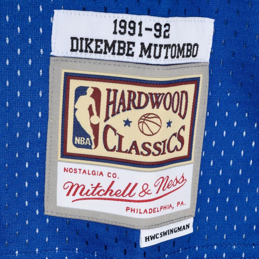 NBA Dikembe Mutombo Denver Nuggets Hardwood Classics 1991/92 Split Swingman Jersey