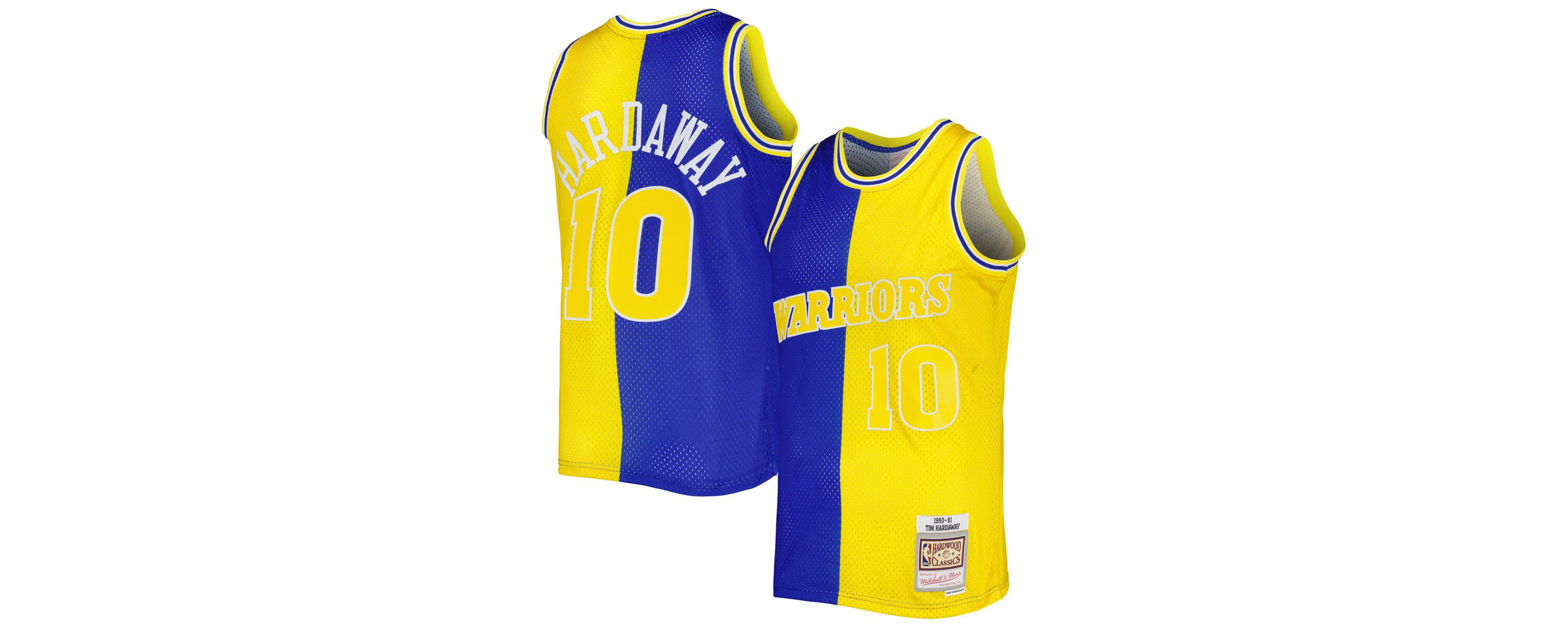 NBA Tim Hardaway Golden State Warriors Hardwood Classics 1990/91 Split Swingman Jersey