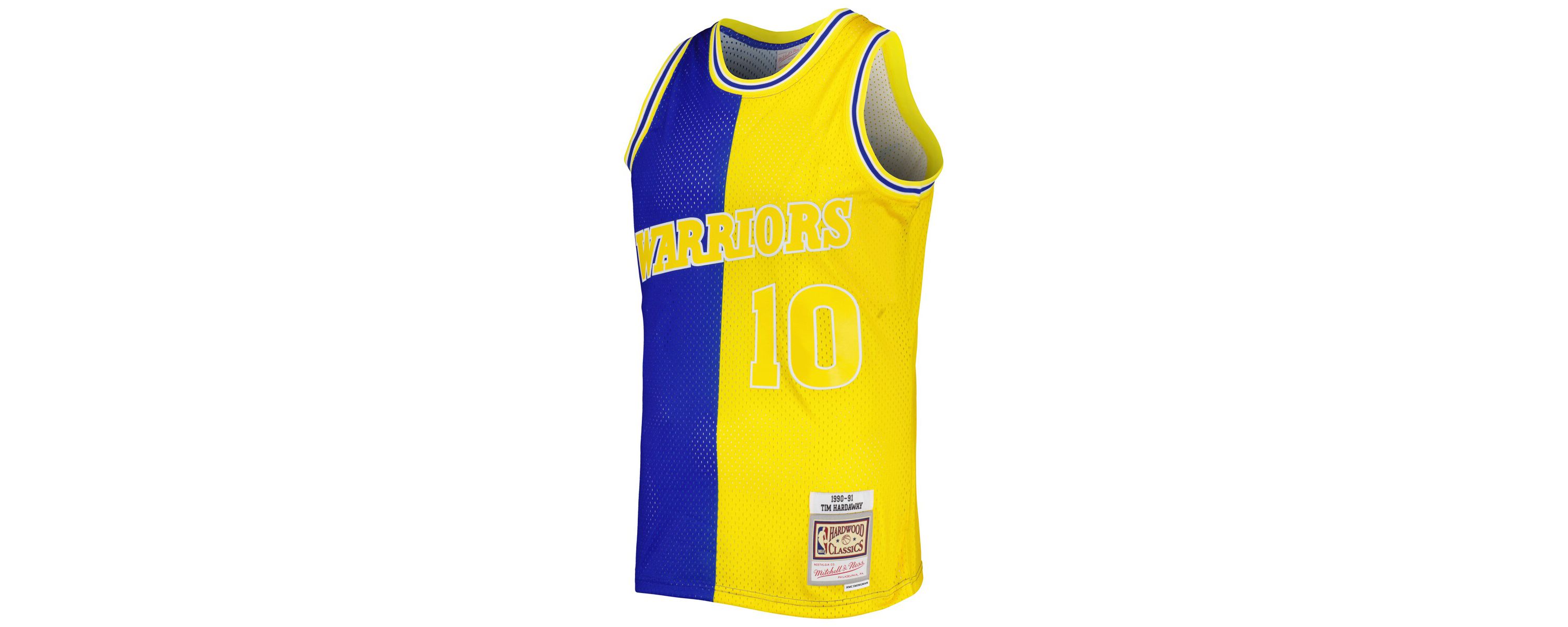 NBA Tim Hardaway Golden State Warriors Hardwood Classics 1990/91 Split Swingman Jersey