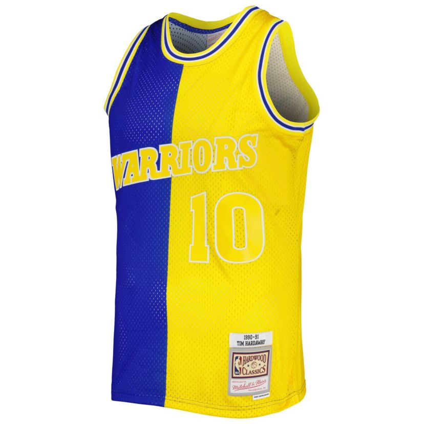 NBA Tim Hardaway Golden State Warriors Hardwood Classics 1990/91 Split Swingman Jersey