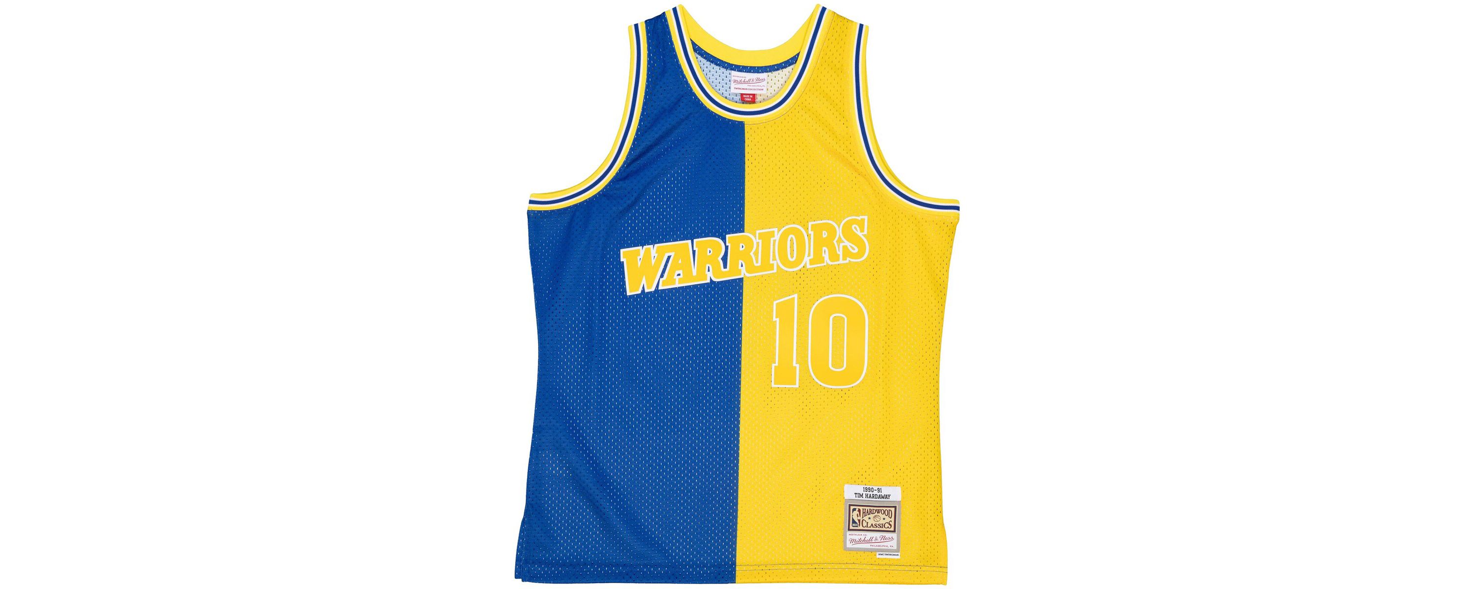 NBA Tim Hardaway Golden State Warriors Hardwood Classics 1990/91 Split Swingman Jersey