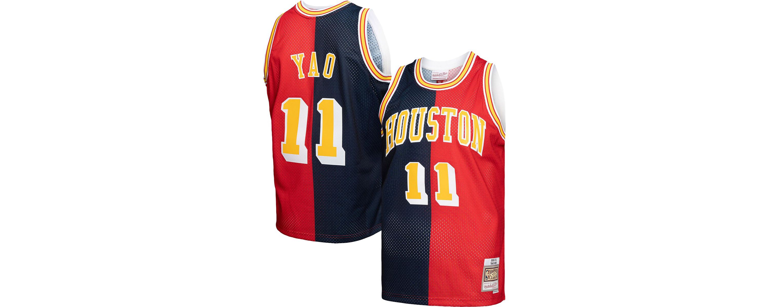 NBA Yao Ming Houston Rockets Hardwood Classics 2004/05 Split Swingman Jersey
