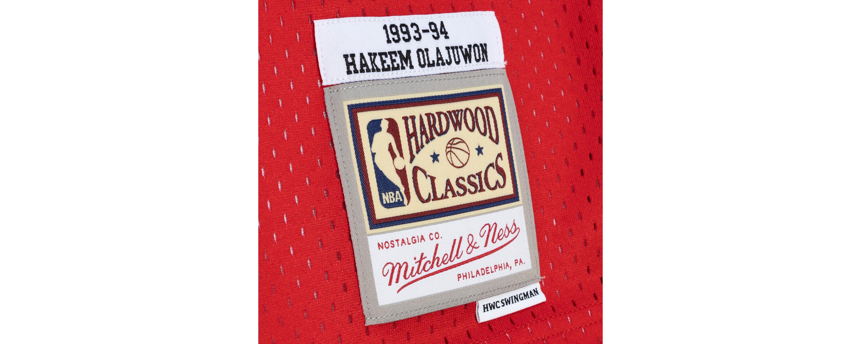 NBA Hakeem Olajuwon Houston Rockets Hardwood Classics 1993/94 Split Swingman Jersey