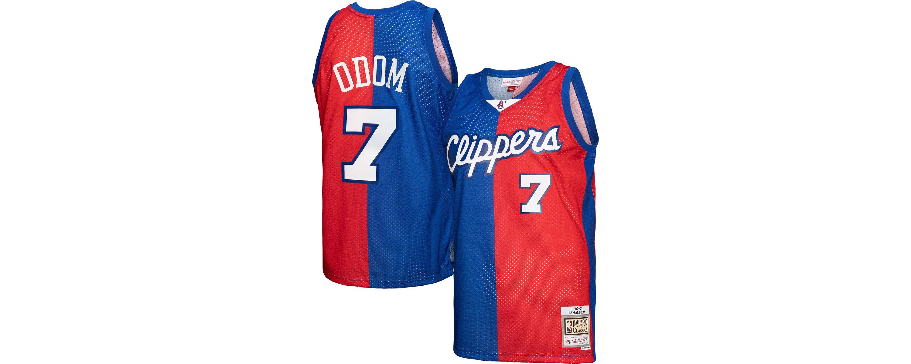 Los Angeles Clippers NBA Lamar Odom LA Clippers Hardwood Classics 2000/01 Split Swingman Jersey