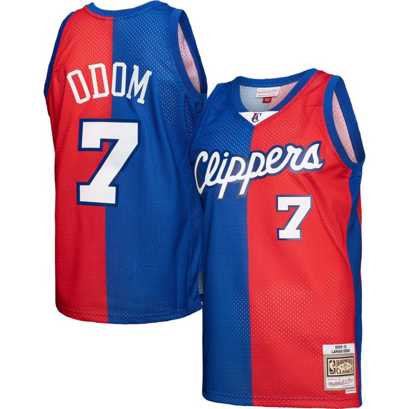 Los Angeles Clippers NBA Lamar Odom LA Clippers Hardwood Classics 2000/01 Split Swingman Jersey
