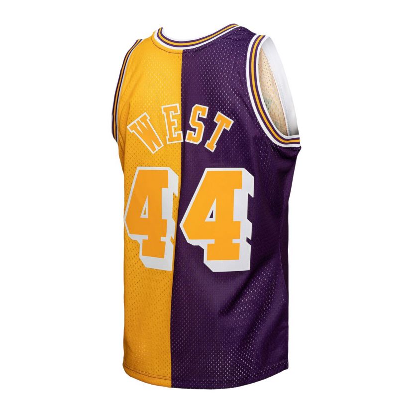 NBA Jerry West Los Angeles Lakers Hardwood Classics 1971/72 Split Swingman Jersey