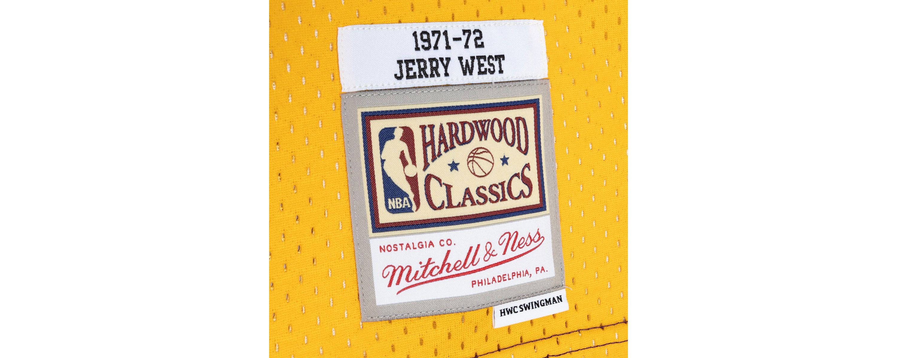 NBA Jerry West Los Angeles Lakers Hardwood Classics 1971/72 Split Swingman Jersey