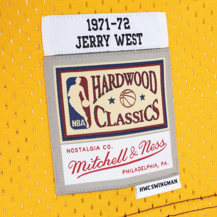 NBA Jerry West Los Angeles Lakers Hardwood Classics 1971/72 Split Swingman Jersey