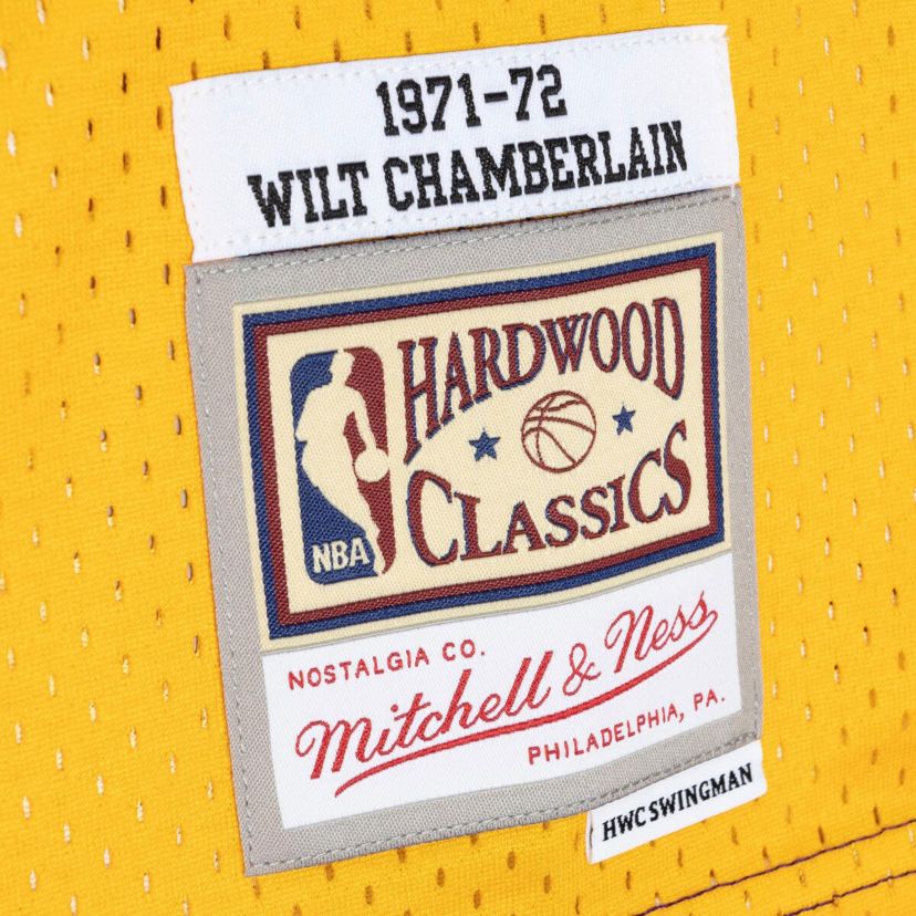 NBA Wilt Chamberlain Los Angeles Lakers Hardwood Classics 1971/72 Split Swingman Jersey