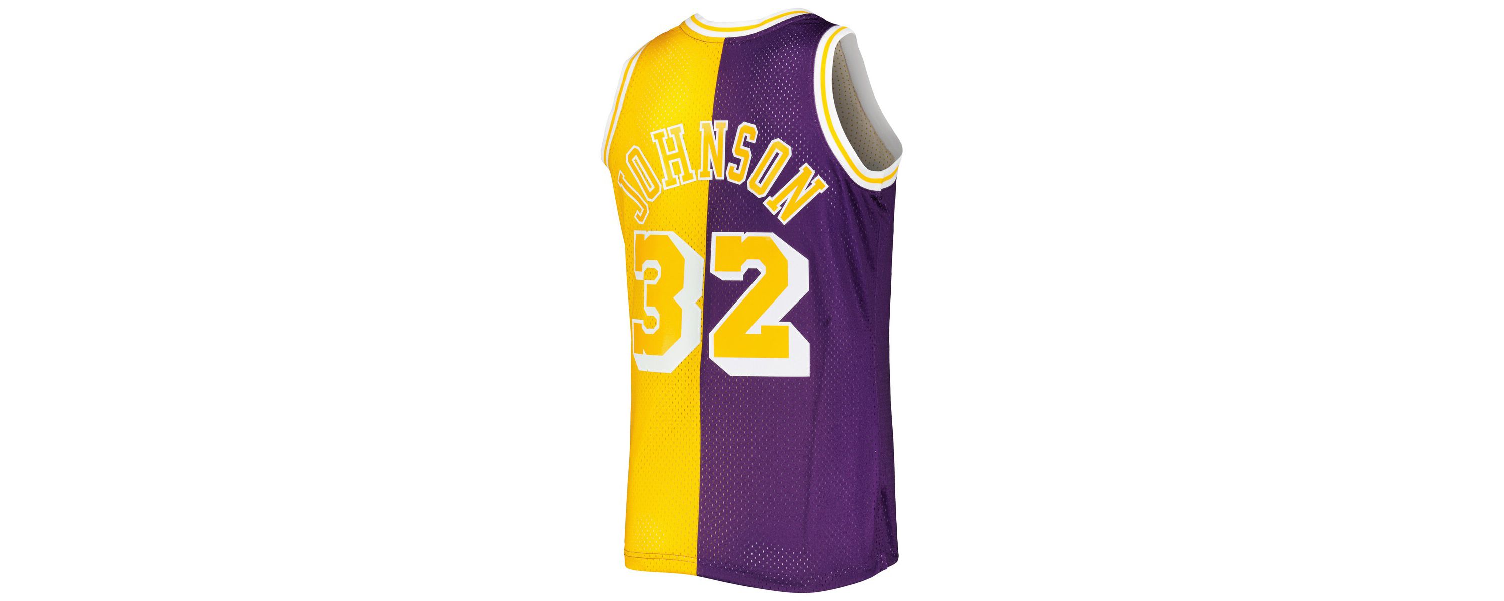 NBA Magic Johnson Los Angeles Lakers Hardwood Classics 1984/85 Split Swingman Jersey