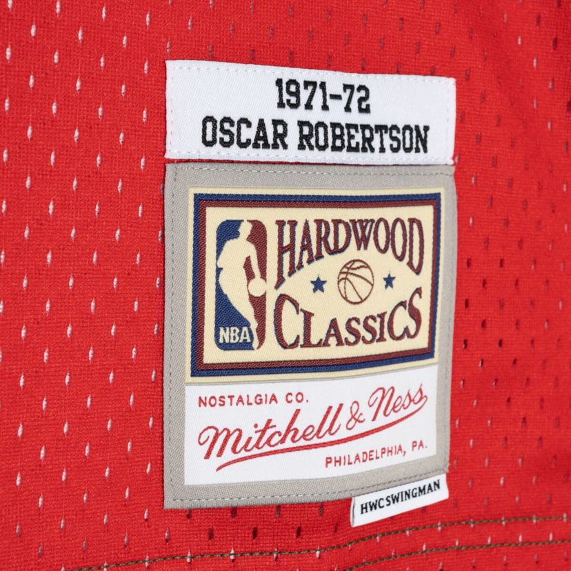 NBA Oscar Robertson Green/Red Milwaukee Bucks Hardwood Classics 1971/72 Split Swingman Jersey