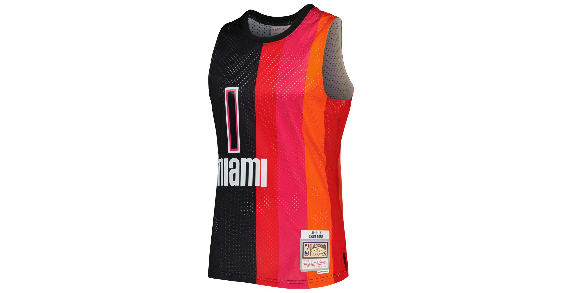 NBA Chris Bosh Miami Heat Hardwood Classics 2011/12 Split Swingman Jersey