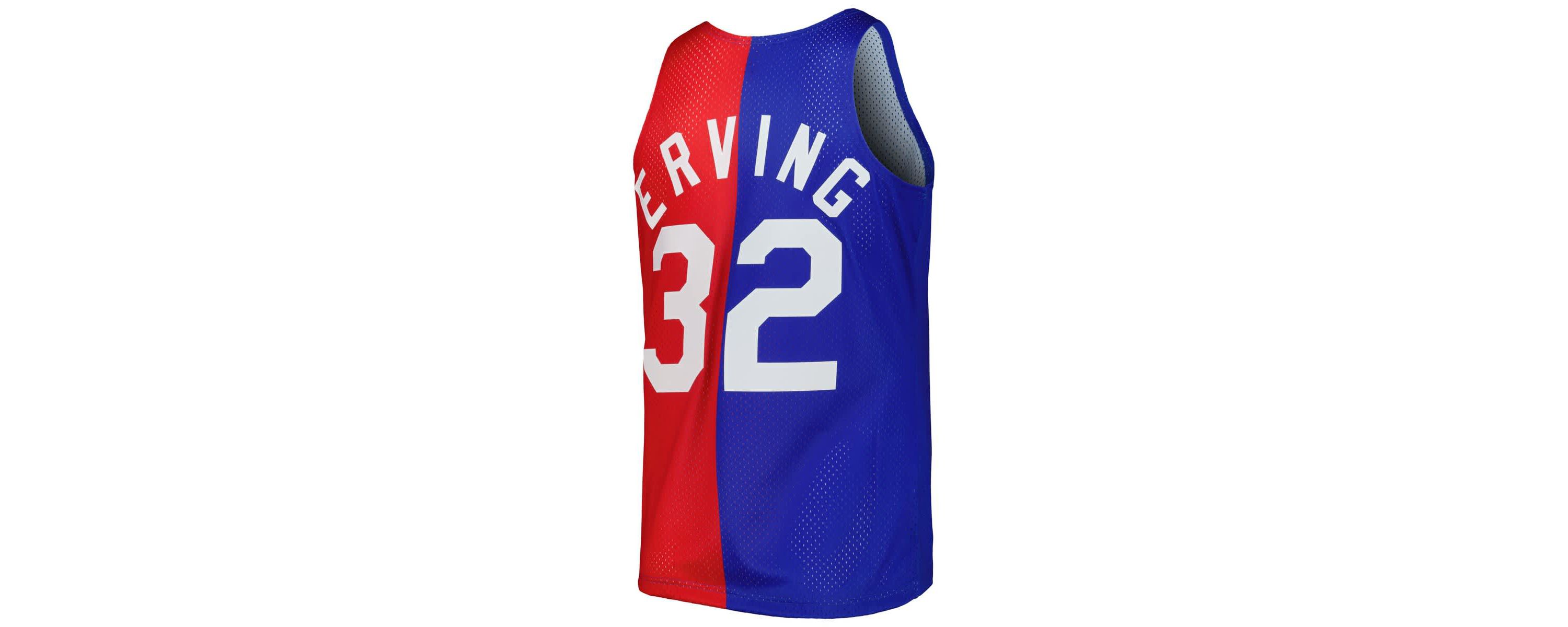 Hardwood Classic Teams Julius Erving Blue/Red Hardwood Classics 1973/74 Split Swingman Jersey