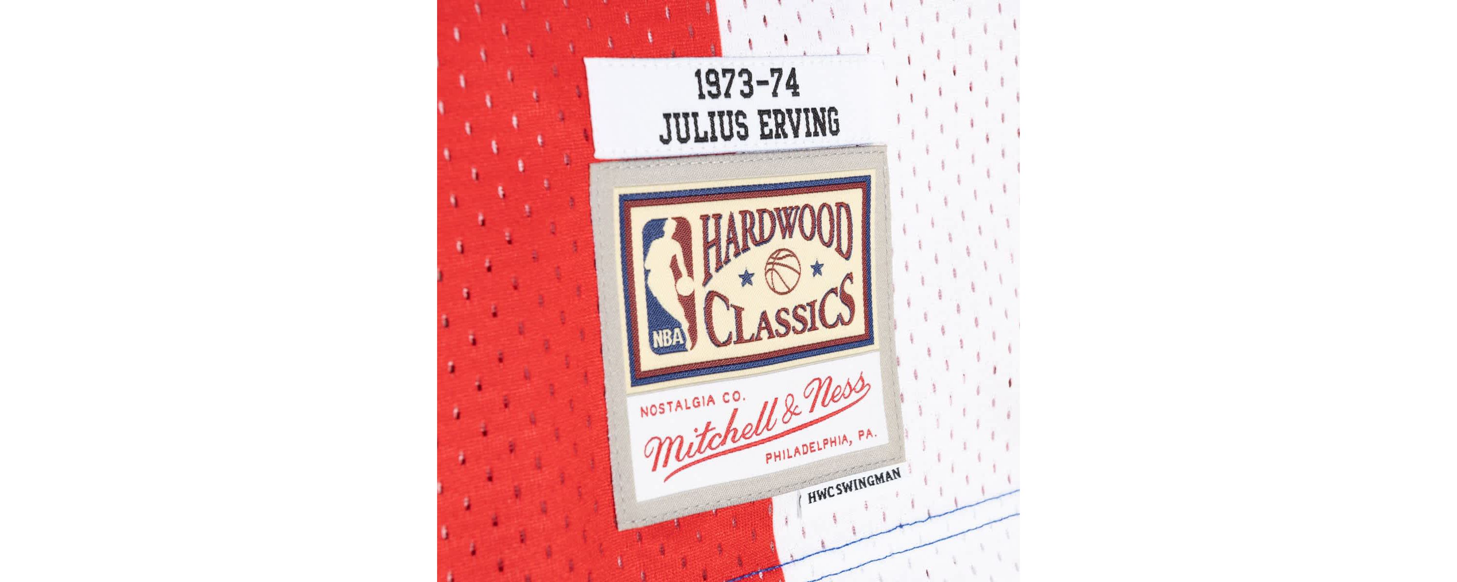 Hardwood Classic Teams Julius Erving Blue/Red Hardwood Classics 1973/74 Split Swingman Jersey