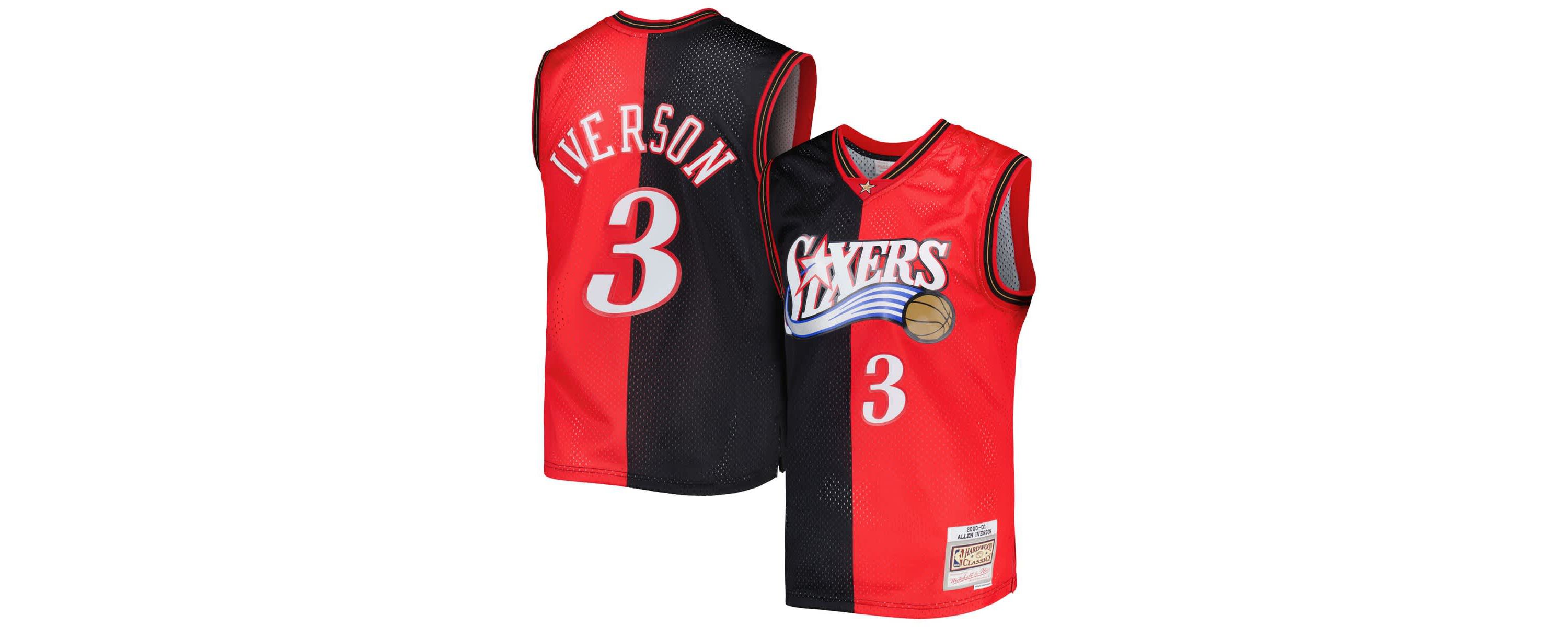 NBA Allen Iverson Philadelphia 76ers Hardwood Classics 2000/01 Split Swingman Jersey