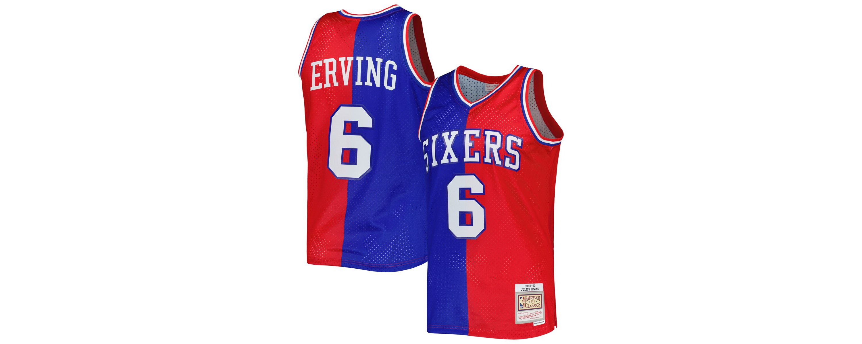 NBA Julius Erving Philadelphia 76ers Hardwood Classics 1982/83 Split Swingman Jersey