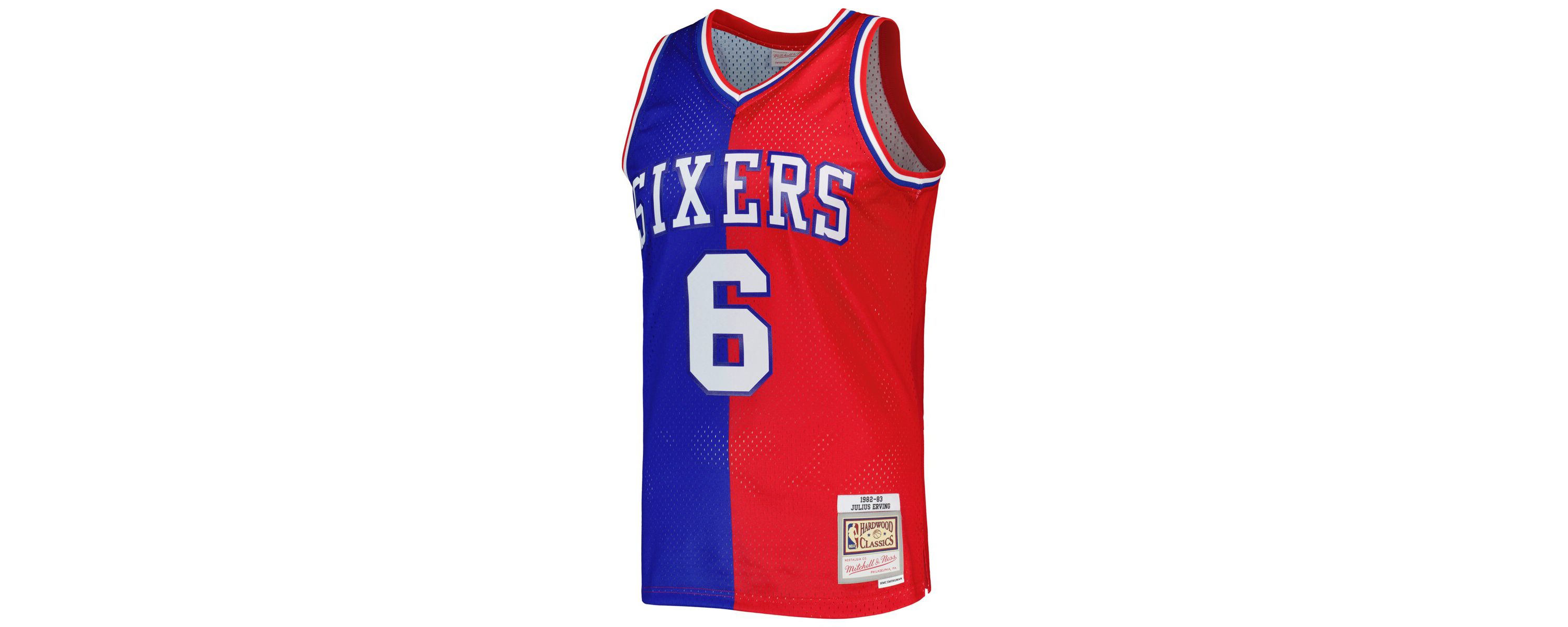 NBA Julius Erving Philadelphia 76ers Hardwood Classics 1982/83 Split Swingman Jersey
