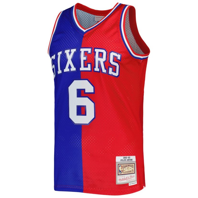 NBA Julius Erving Philadelphia 76ers Hardwood Classics 1982/83 Split Swingman Jersey