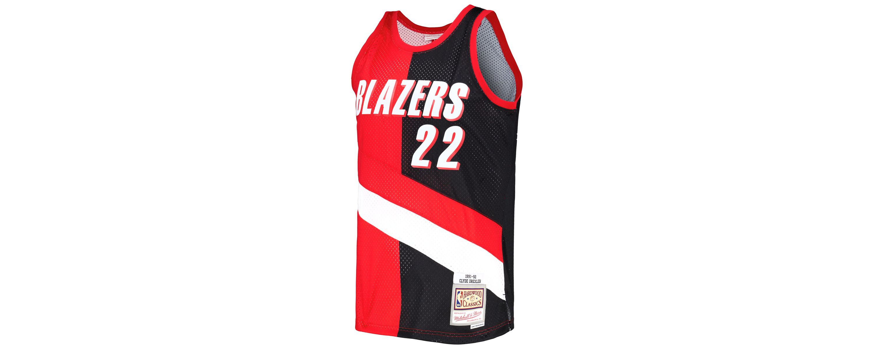 NBA Clyde Drexler Portland Trail Blazers Hardwood Classics 1991/92 Split Swingman Jersey