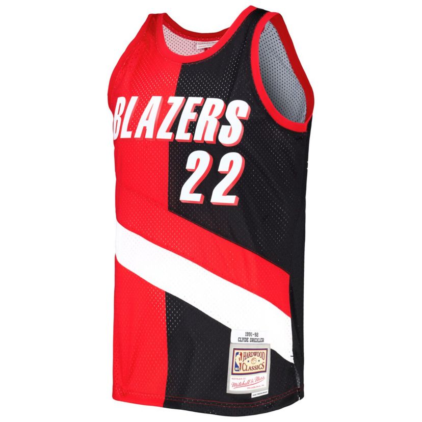 NBA Clyde Drexler Portland Trail Blazers Hardwood Classics 1991/92 Split Swingman Jersey