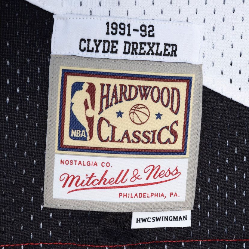 NBA Clyde Drexler Portland Trail Blazers Hardwood Classics 1991/92 Split Swingman Jersey