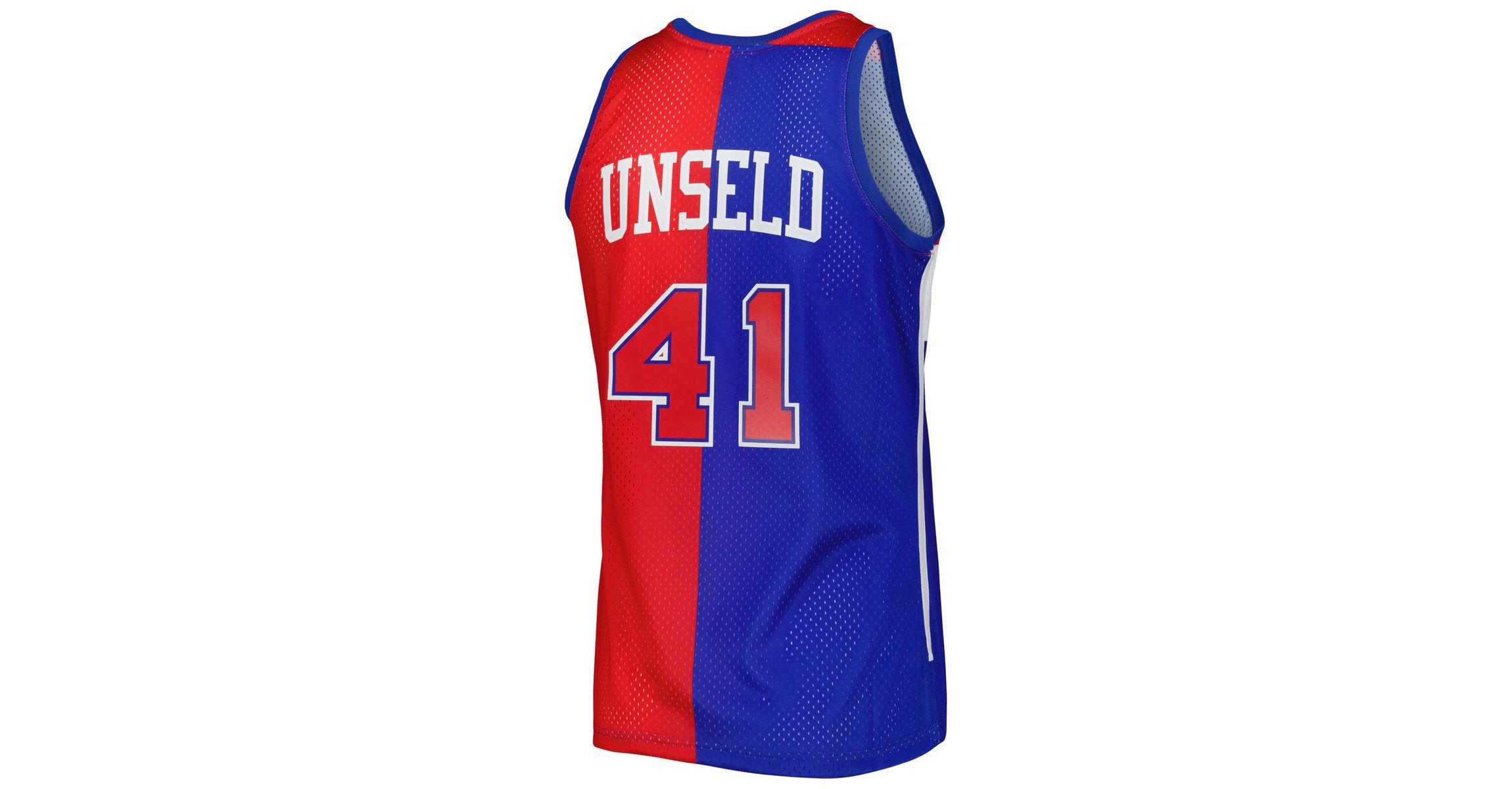 Hardwood Classic Teams Wes Unseld Blue/Red Washington Bullets Hardwood Classics 1977/78 Split Swingman Jersey