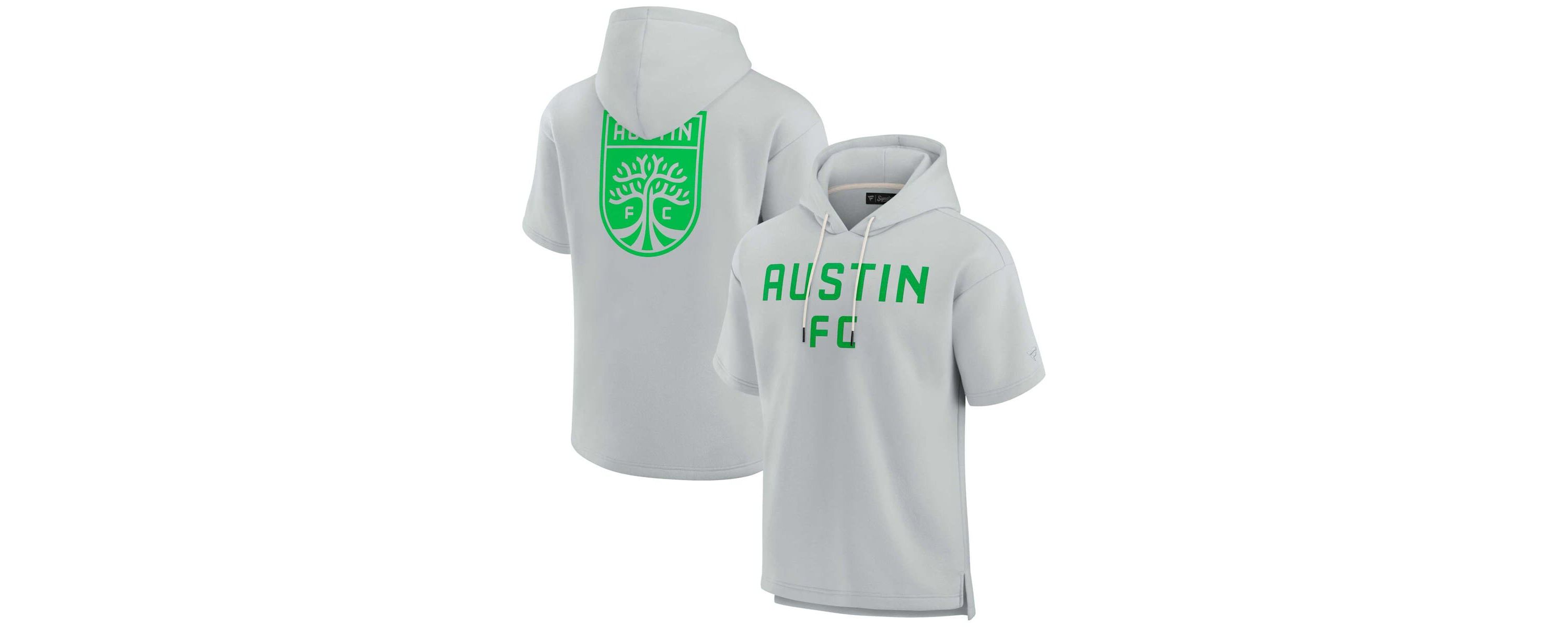 MLS Unisex Fanatics Austin FC Elements Super Soft Fleece Short Sleeve Pullover Hoodie