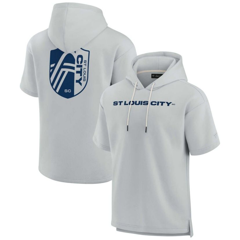 MLS Unisex Fanatics St. Louis City SC Elements Super Soft Fleece Short Sleeve Pullover Hoodie