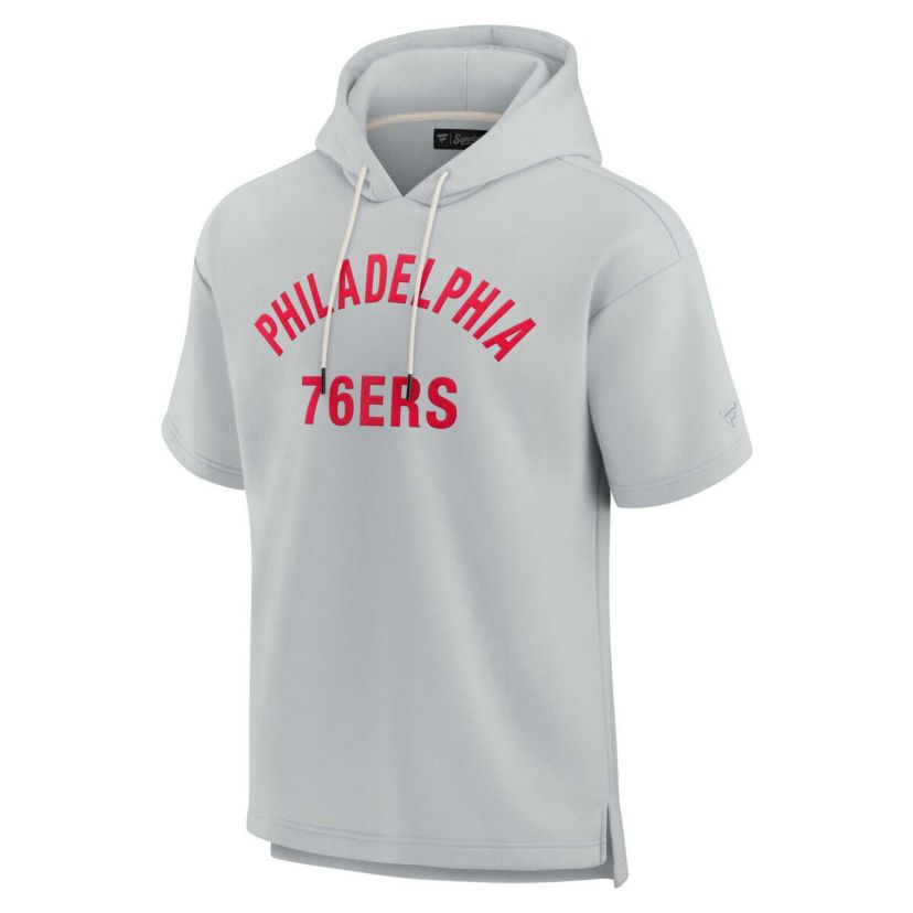 NBA Unisex Fanatics Philadelphia 76ers Elements Super Soft Fleece Short Sleeve Pullover Hoodie