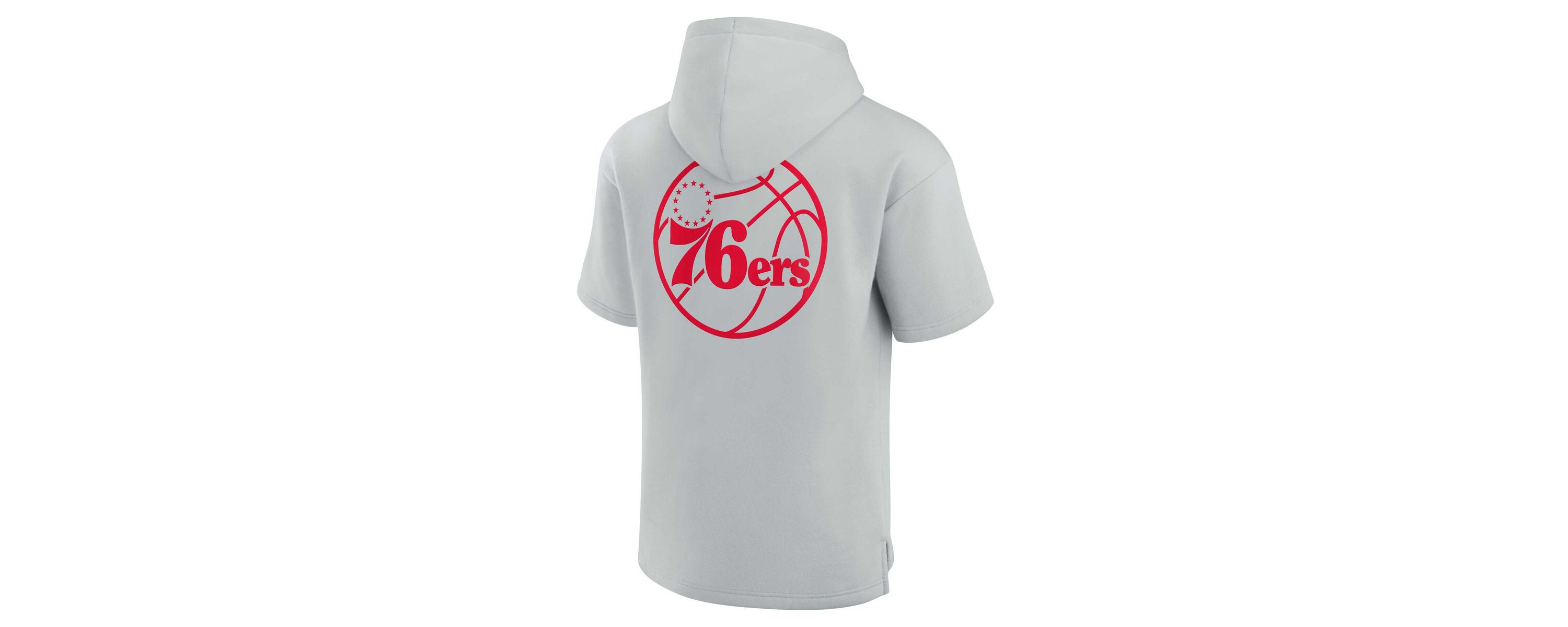 NBA Unisex Fanatics Philadelphia 76ers Elements Super Soft Fleece Short Sleeve Pullover Hoodie