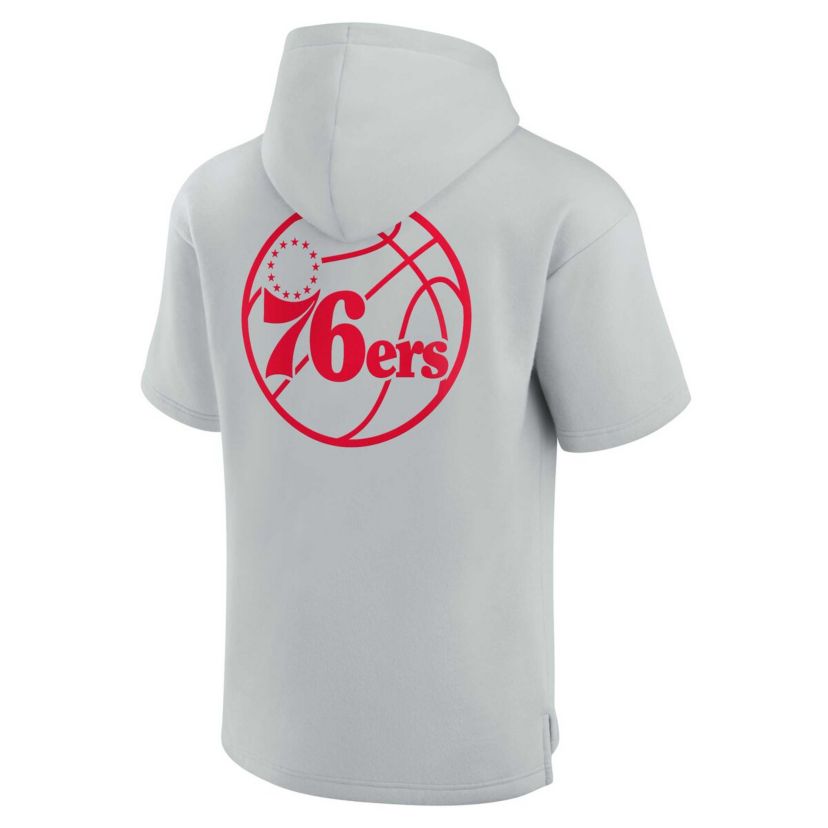 NBA Unisex Fanatics Philadelphia 76ers Elements Super Soft Fleece Short Sleeve Pullover Hoodie