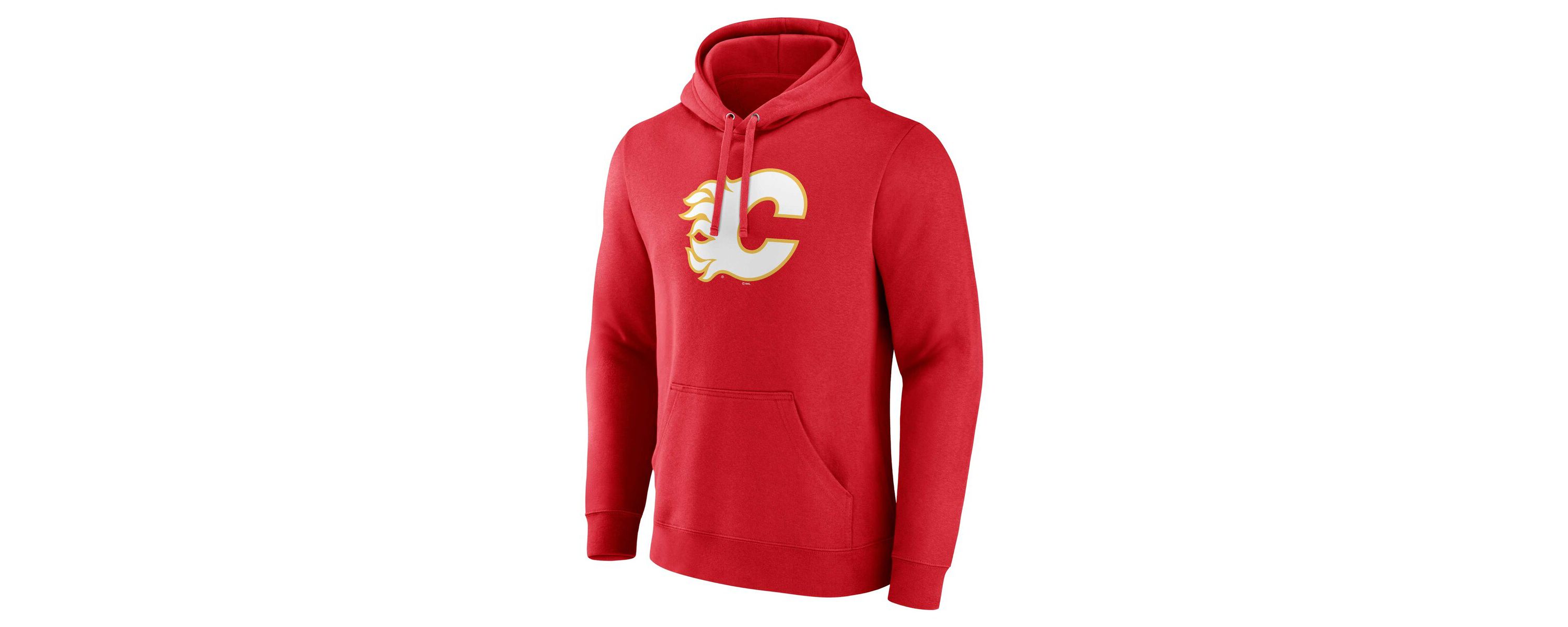 NHL Fanatics Calgary Flames Primary Team Logo Pullover Hoodie