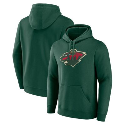Fanatics Men's NHL Minnesota Wild Primary Logo Pullover Hoodie, Green, Small