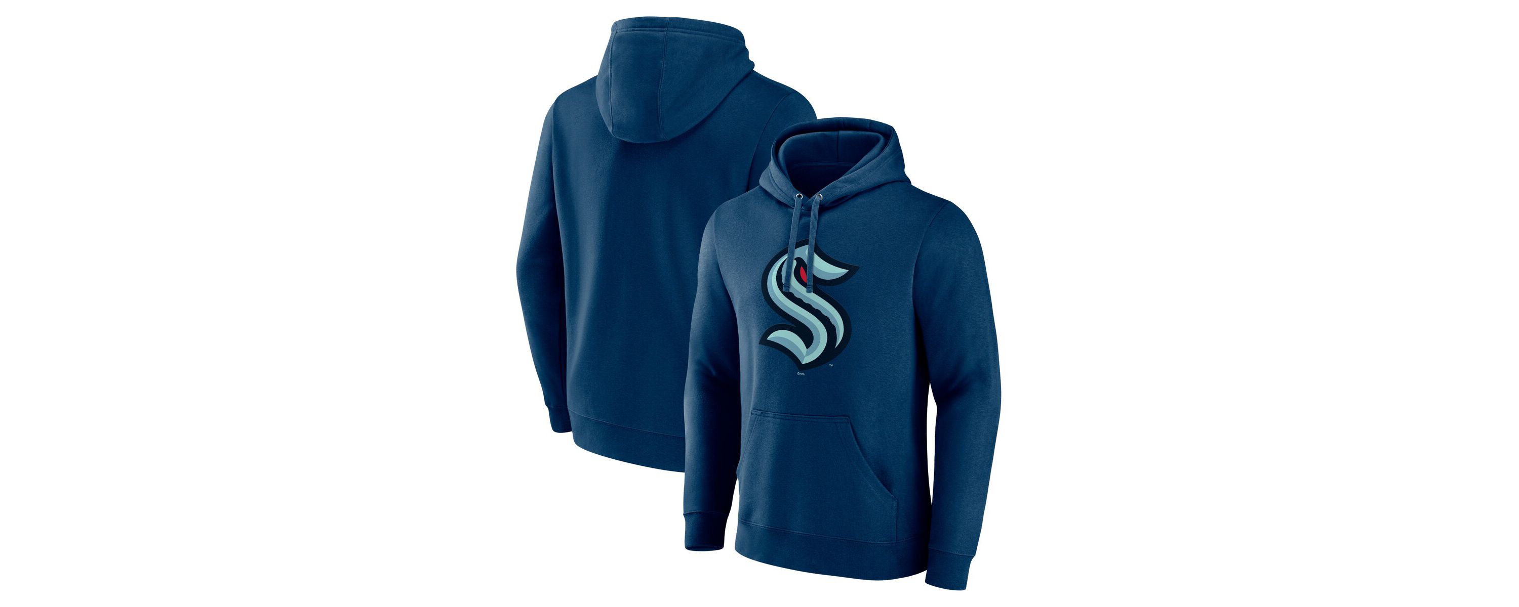 NHL Deep Sea Seattle Kraken Primary Logo Pullover Hoodie